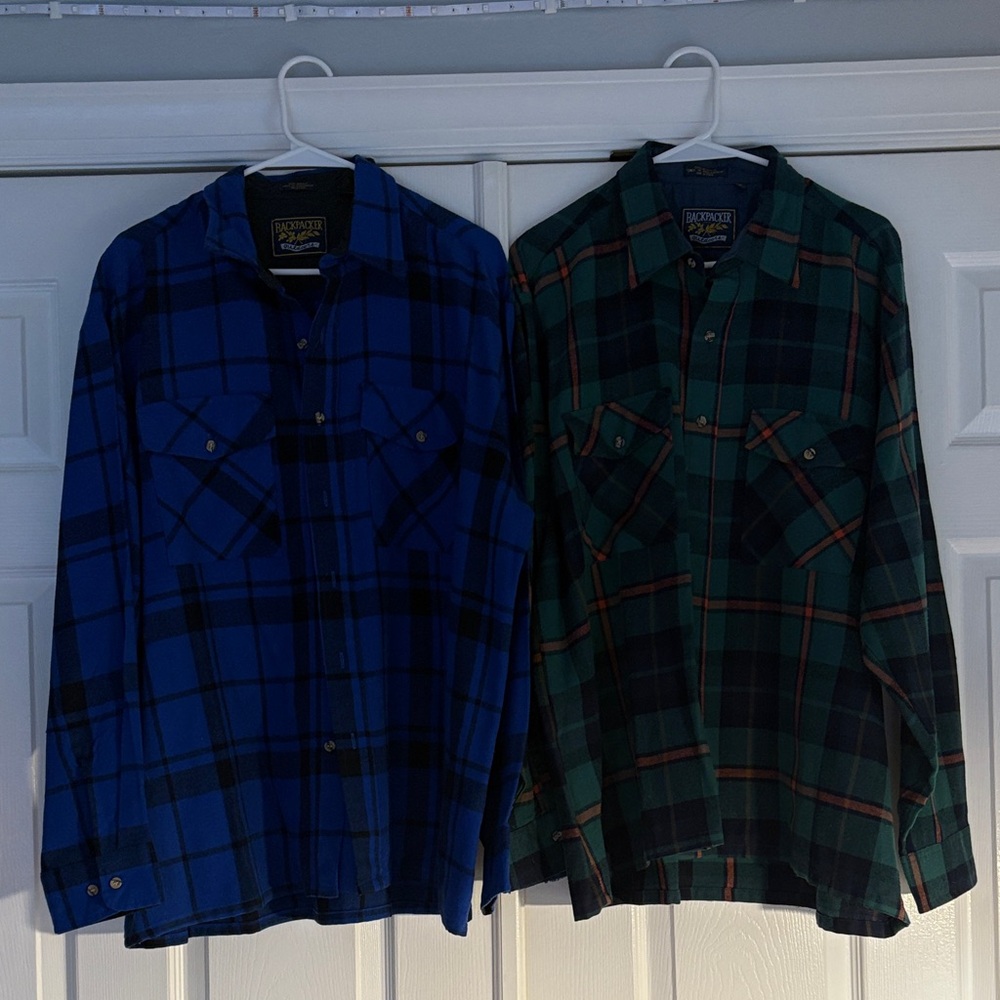 Vintage Backpacker Outdoors Flannel bundle
